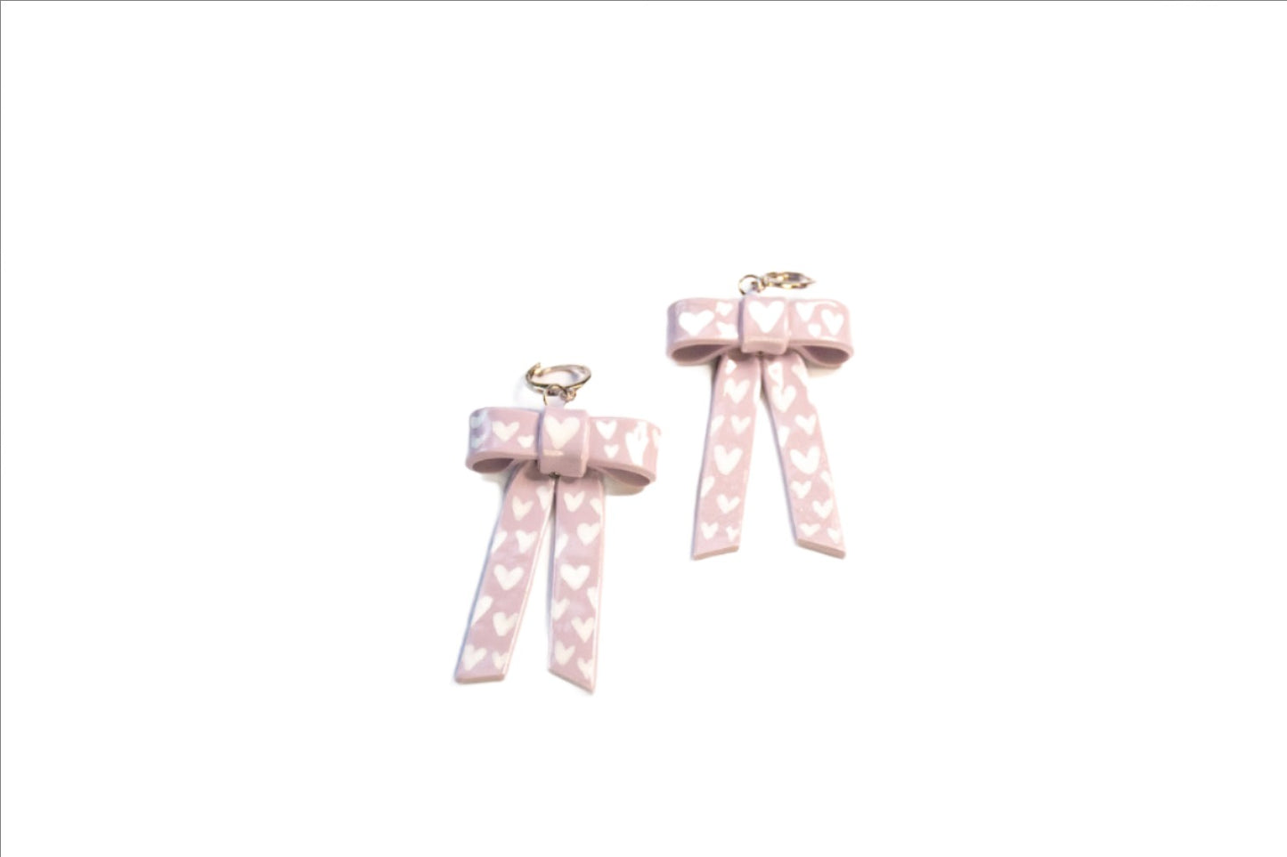 Handpainted Heart Bows
