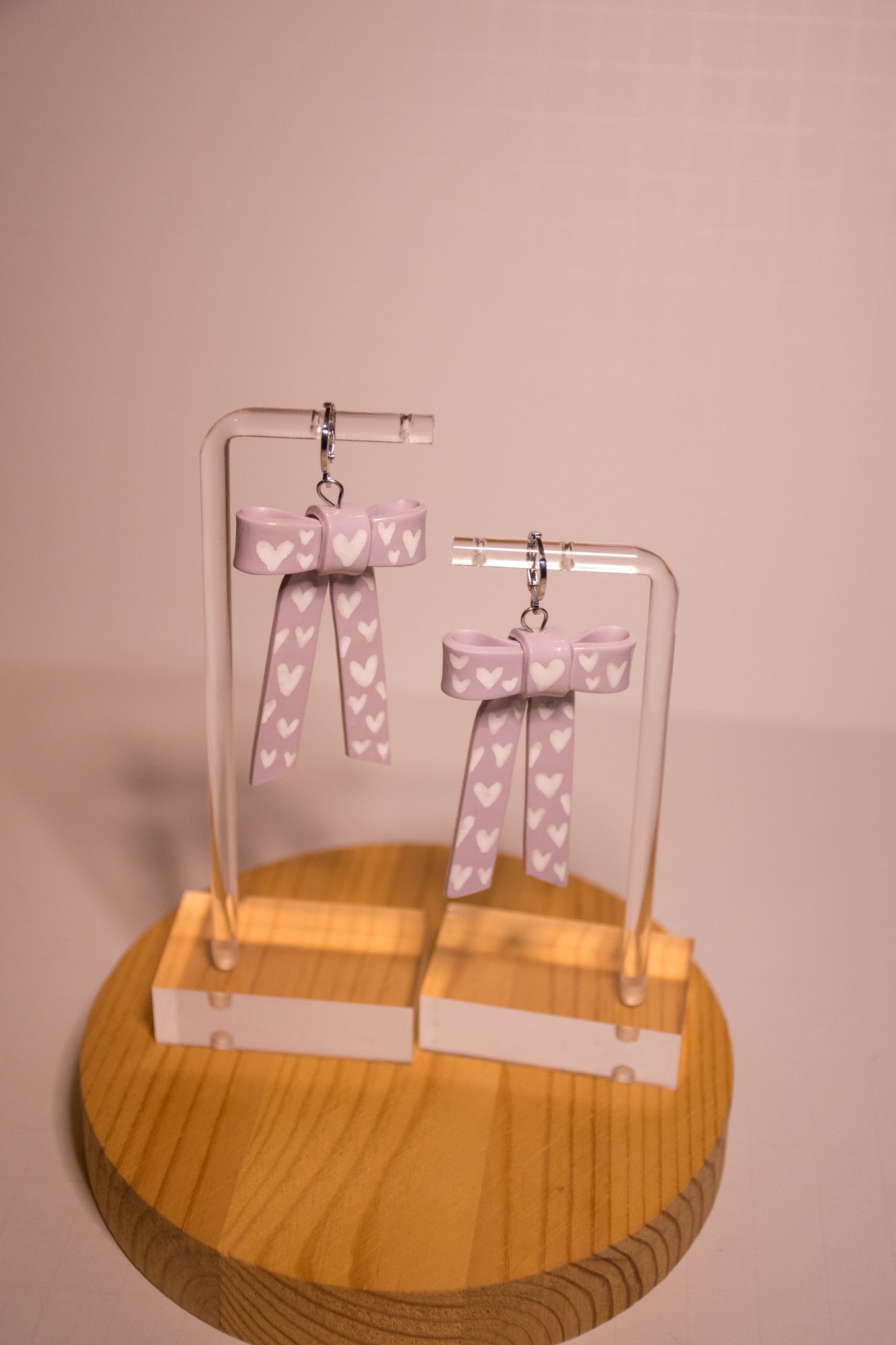 Handpainted Heart Bows