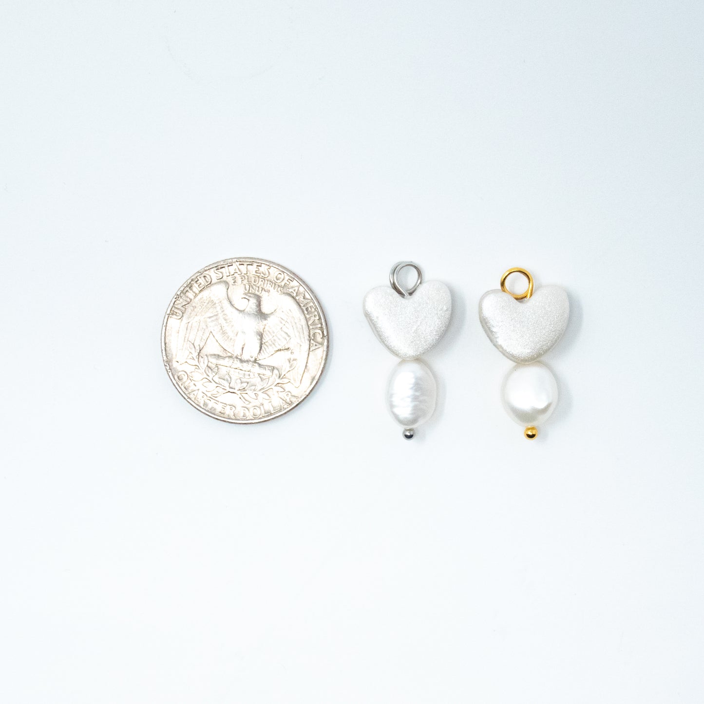 Silver Pearl Drop Charm