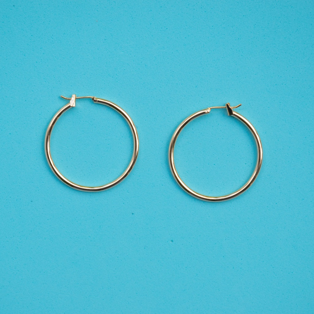Gold Plated Brass Hoop
