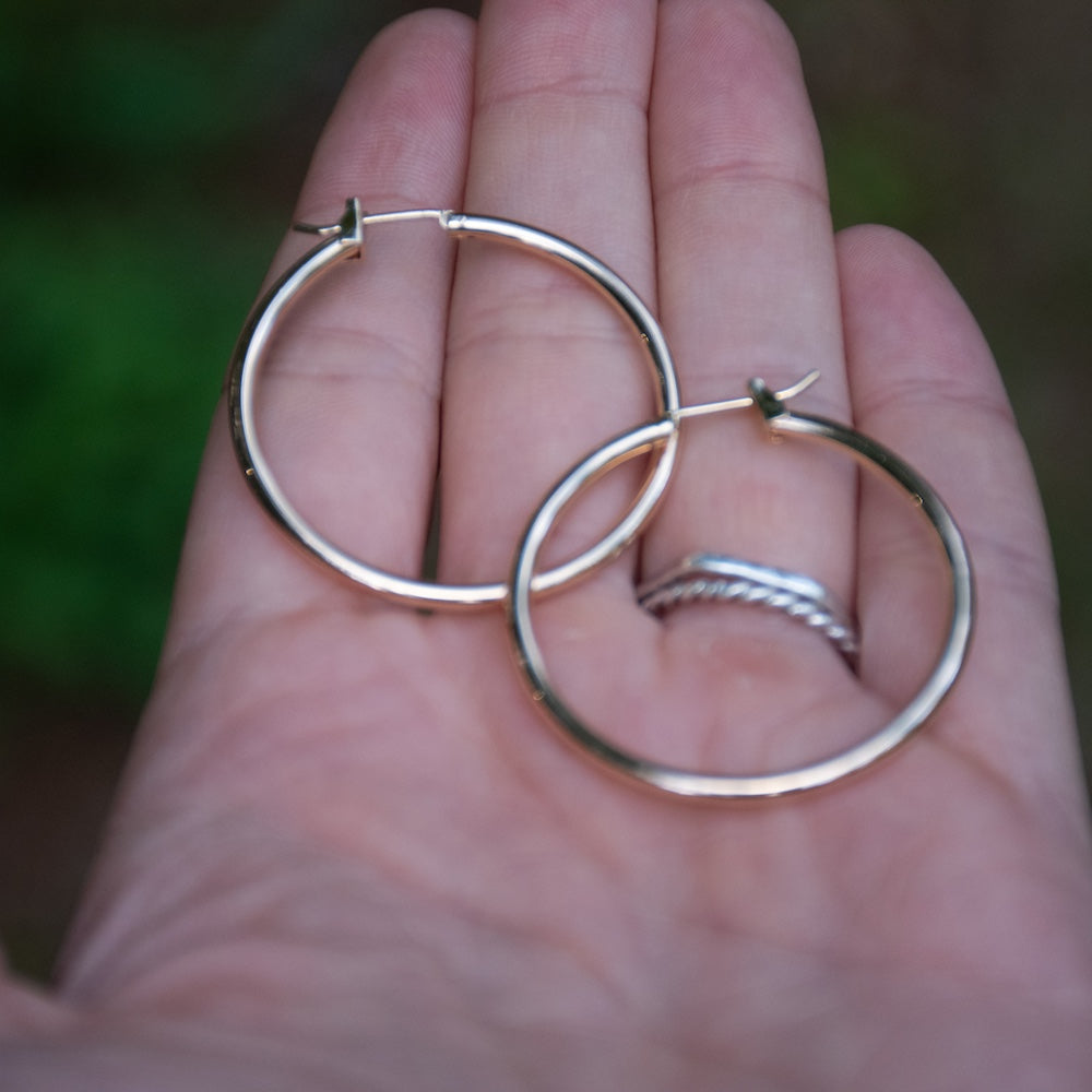 Gold Plated Brass Hoop