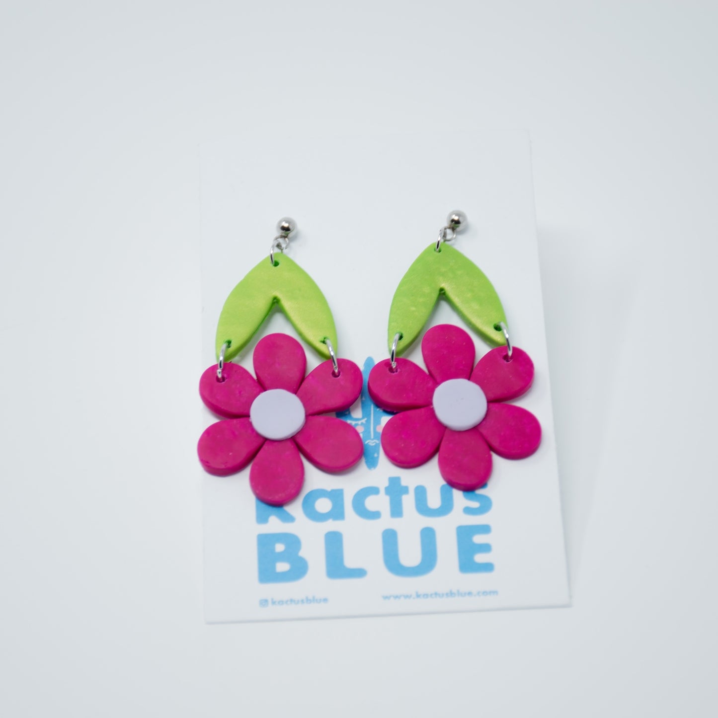 Big Purple Daisy Earrings