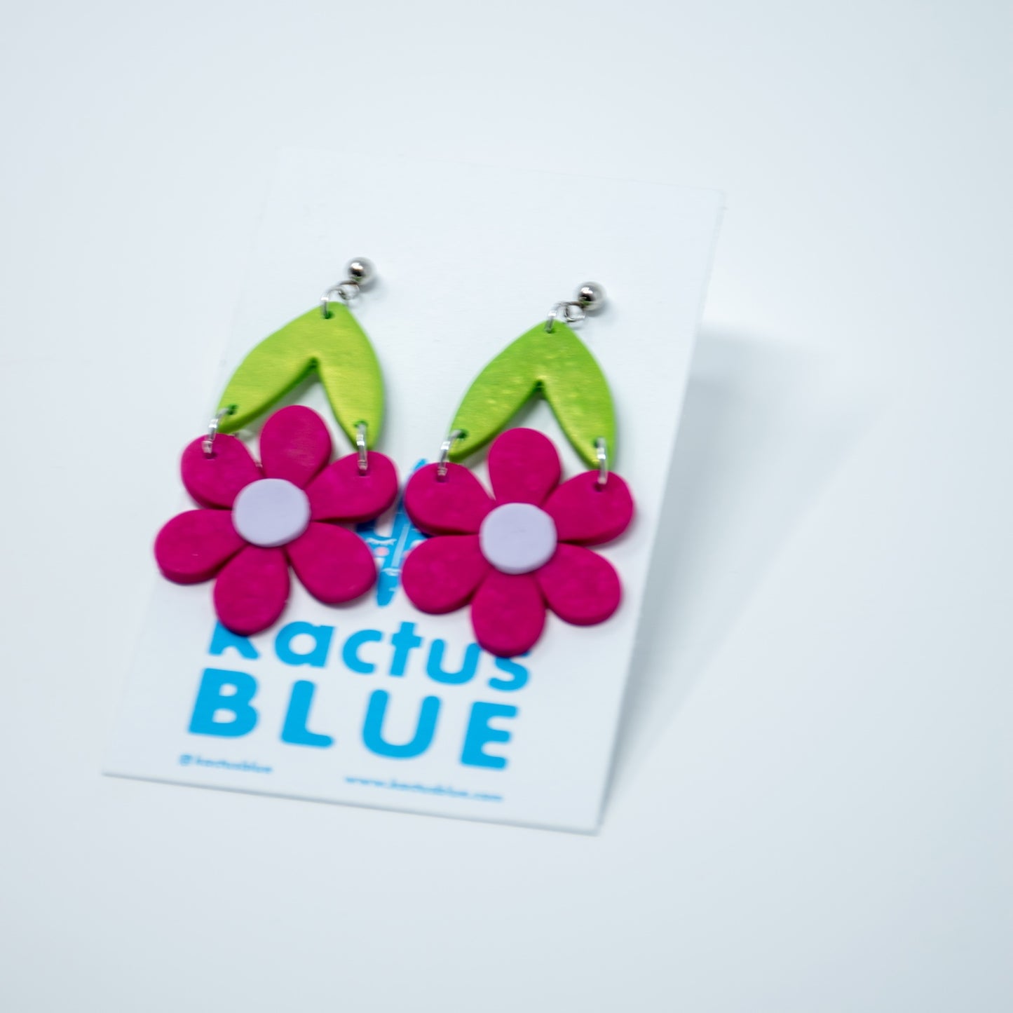 Big Purple Daisy Earrings