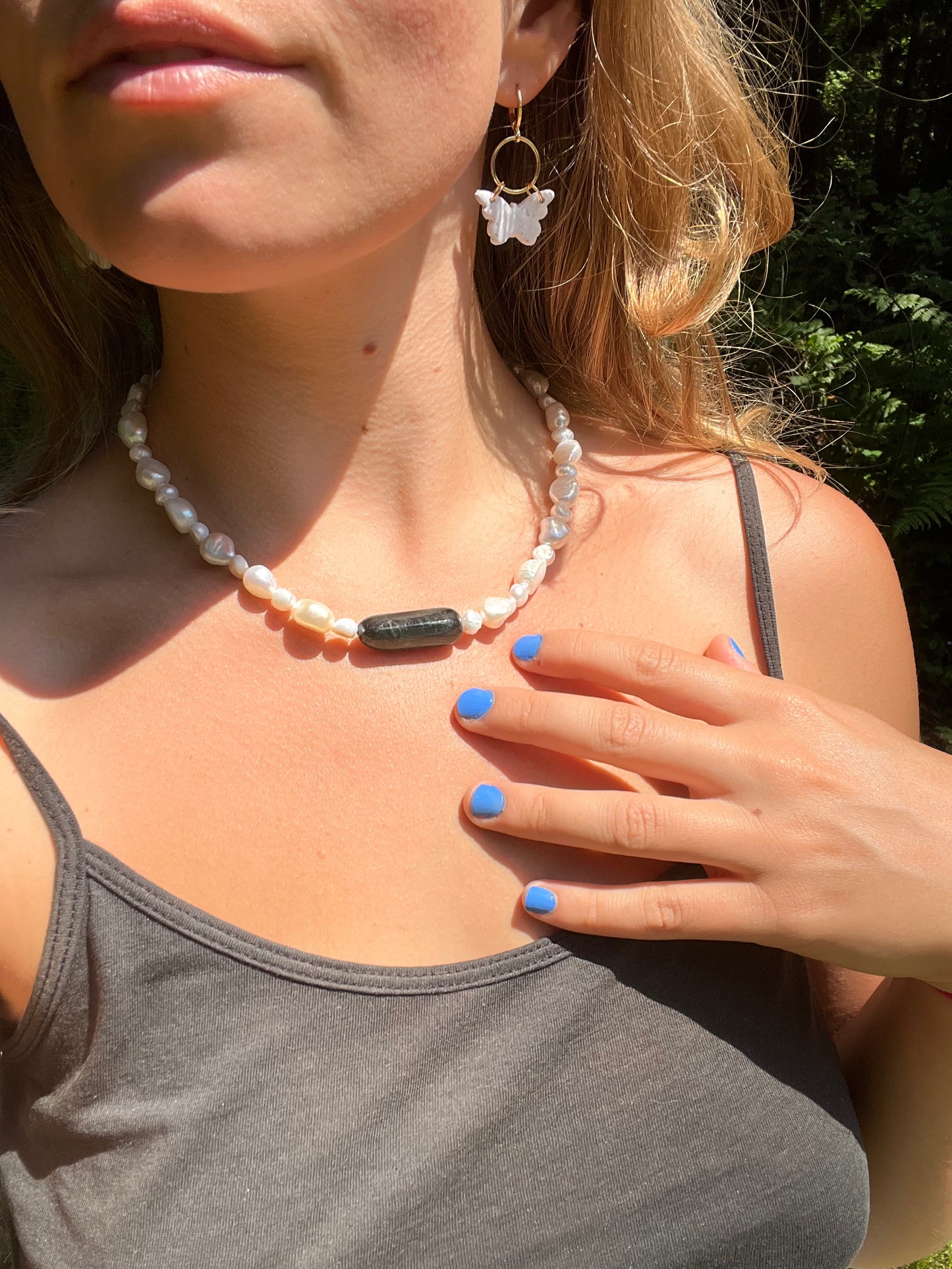 Chunky Black Onyx Necklace