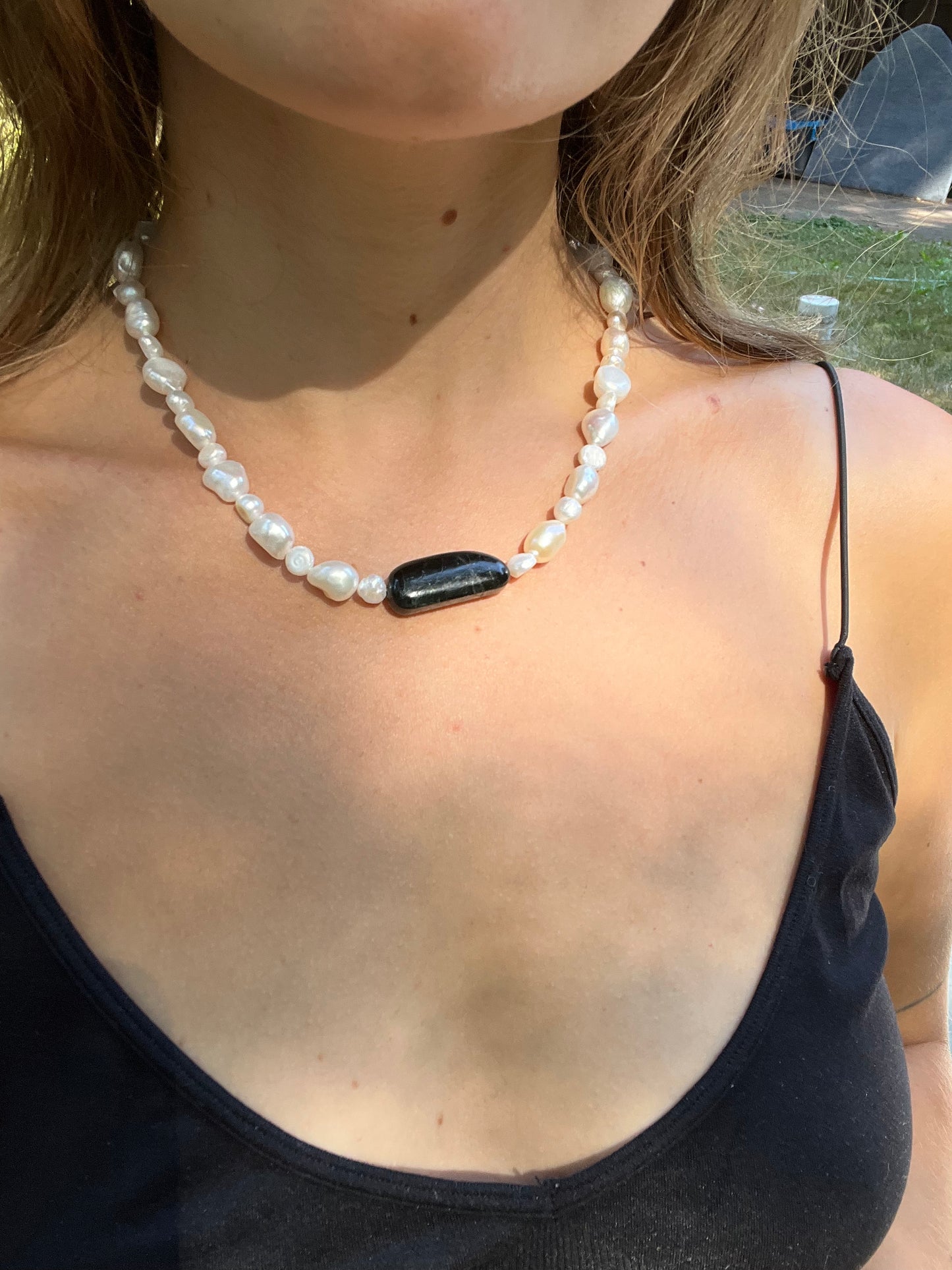 Chunky Black Onyx Necklace