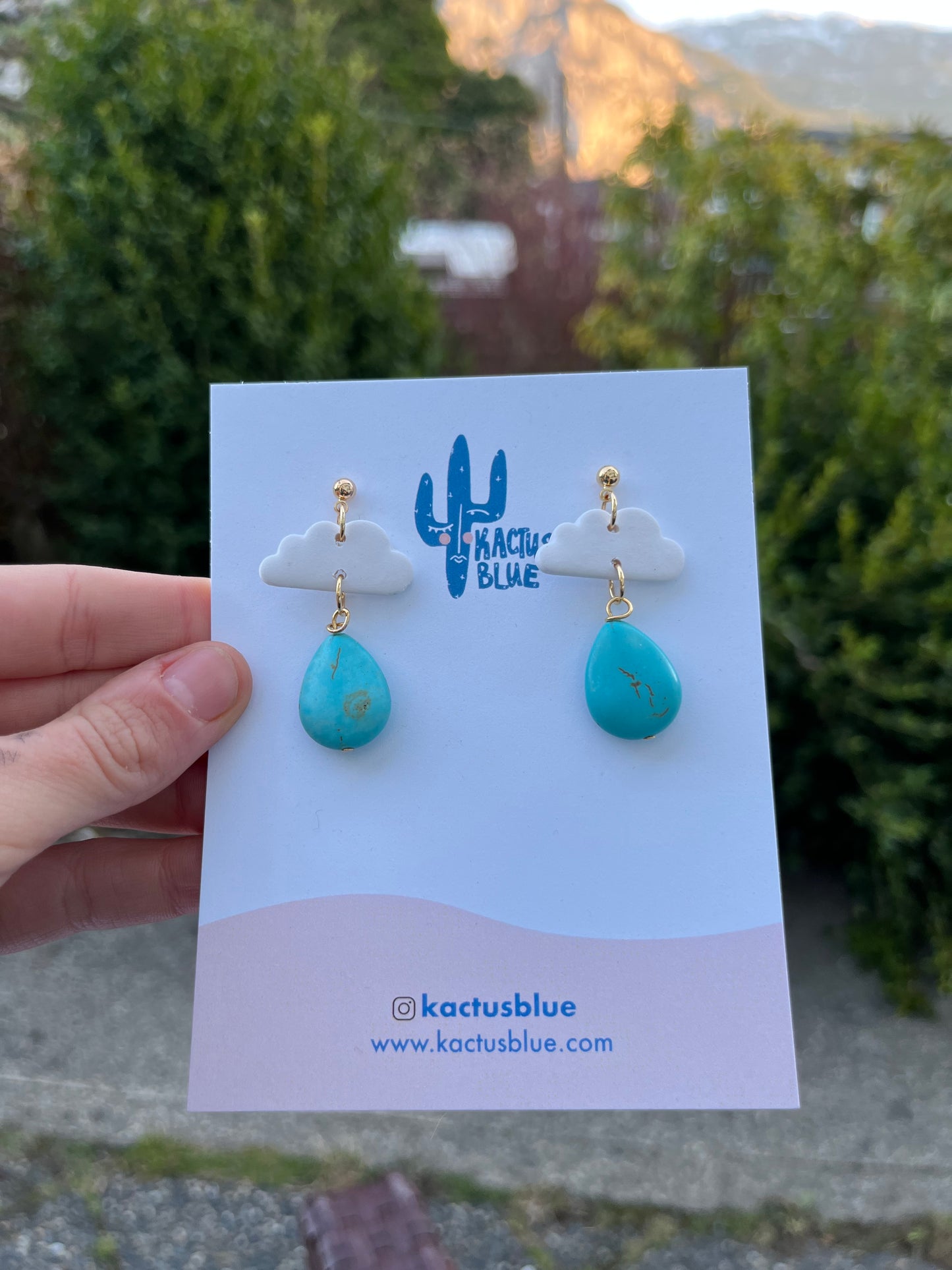 Turquoise rain drop