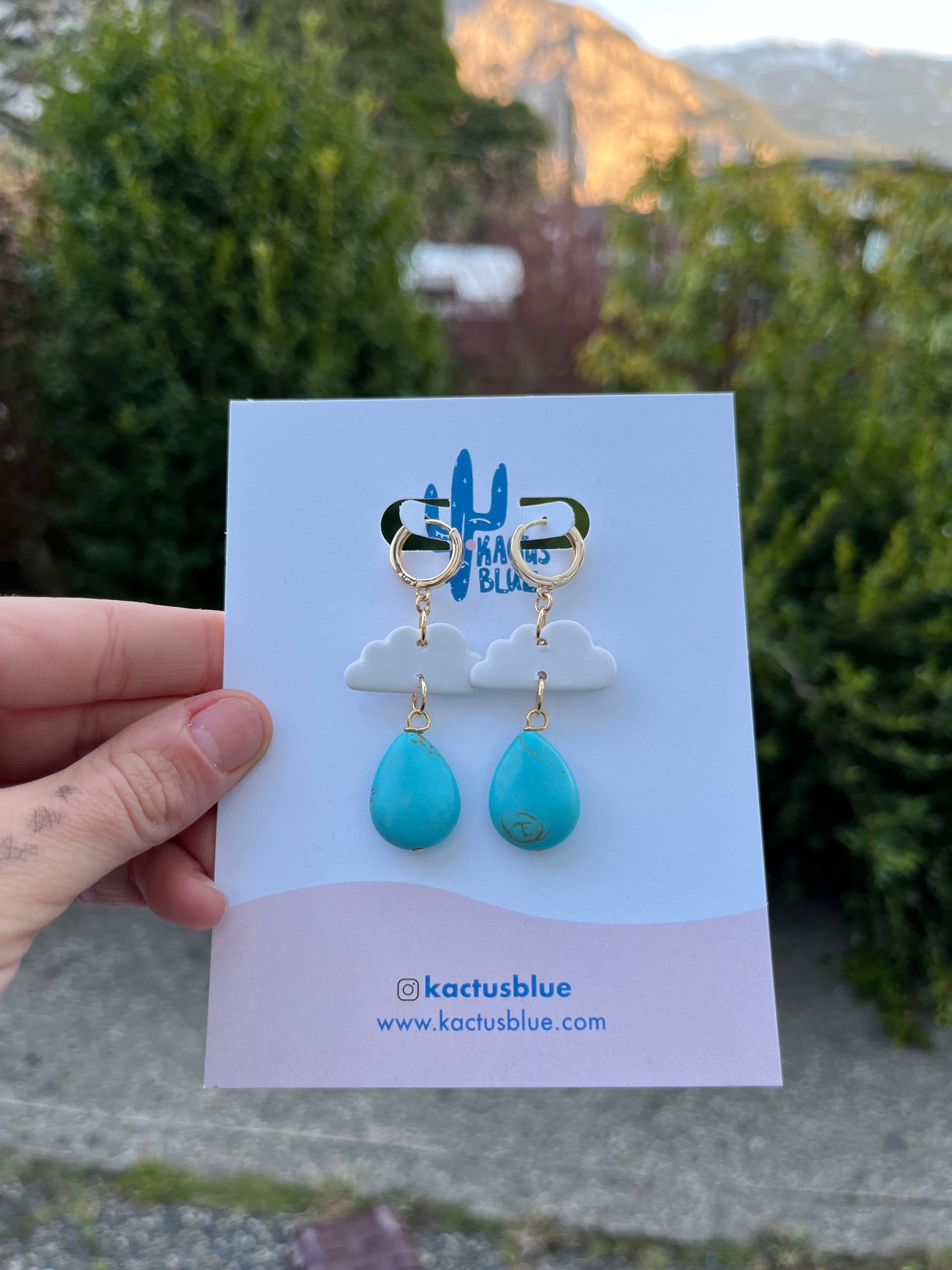Turquoise rain drop