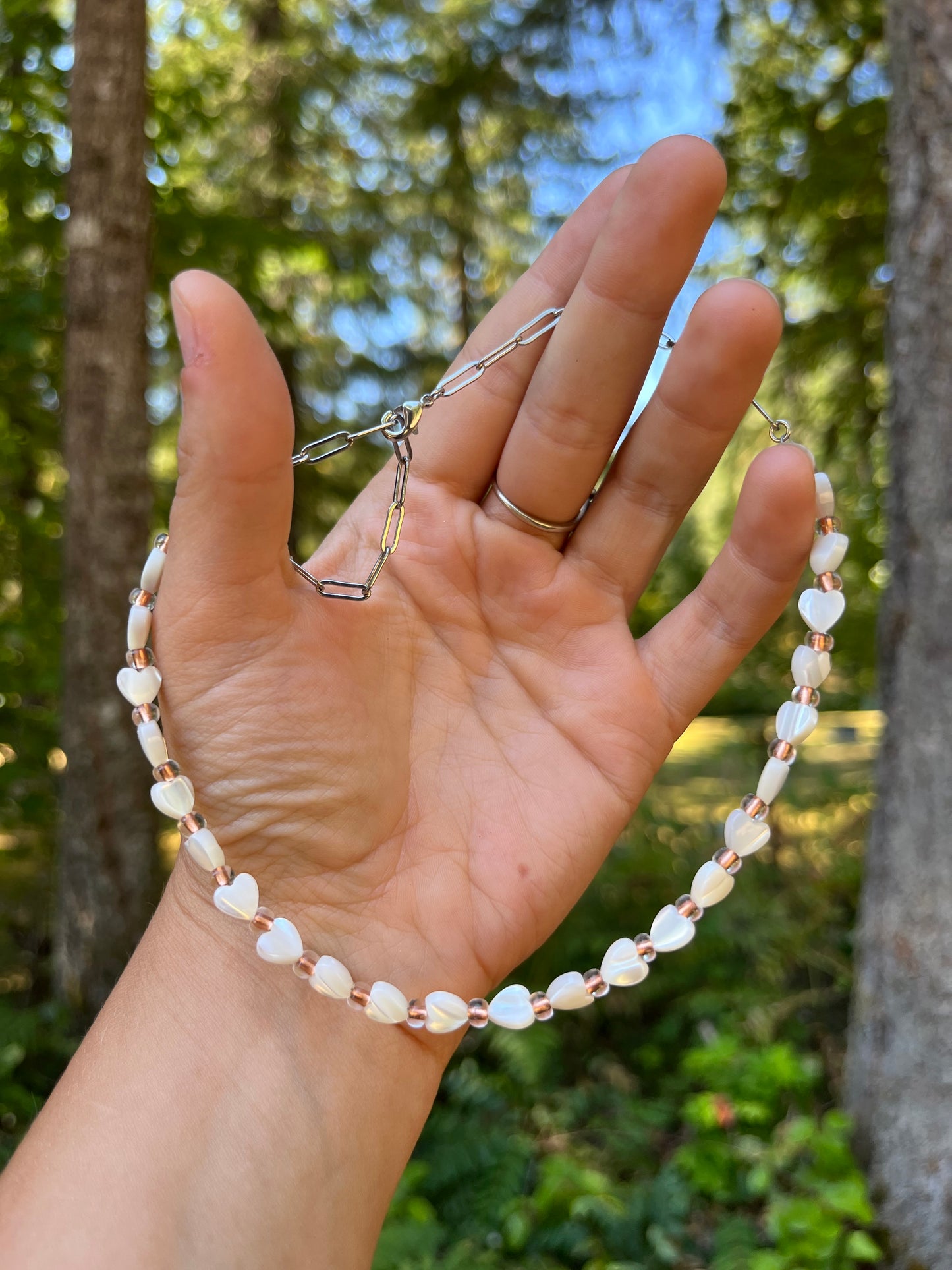 Mother of Pearl Hearts