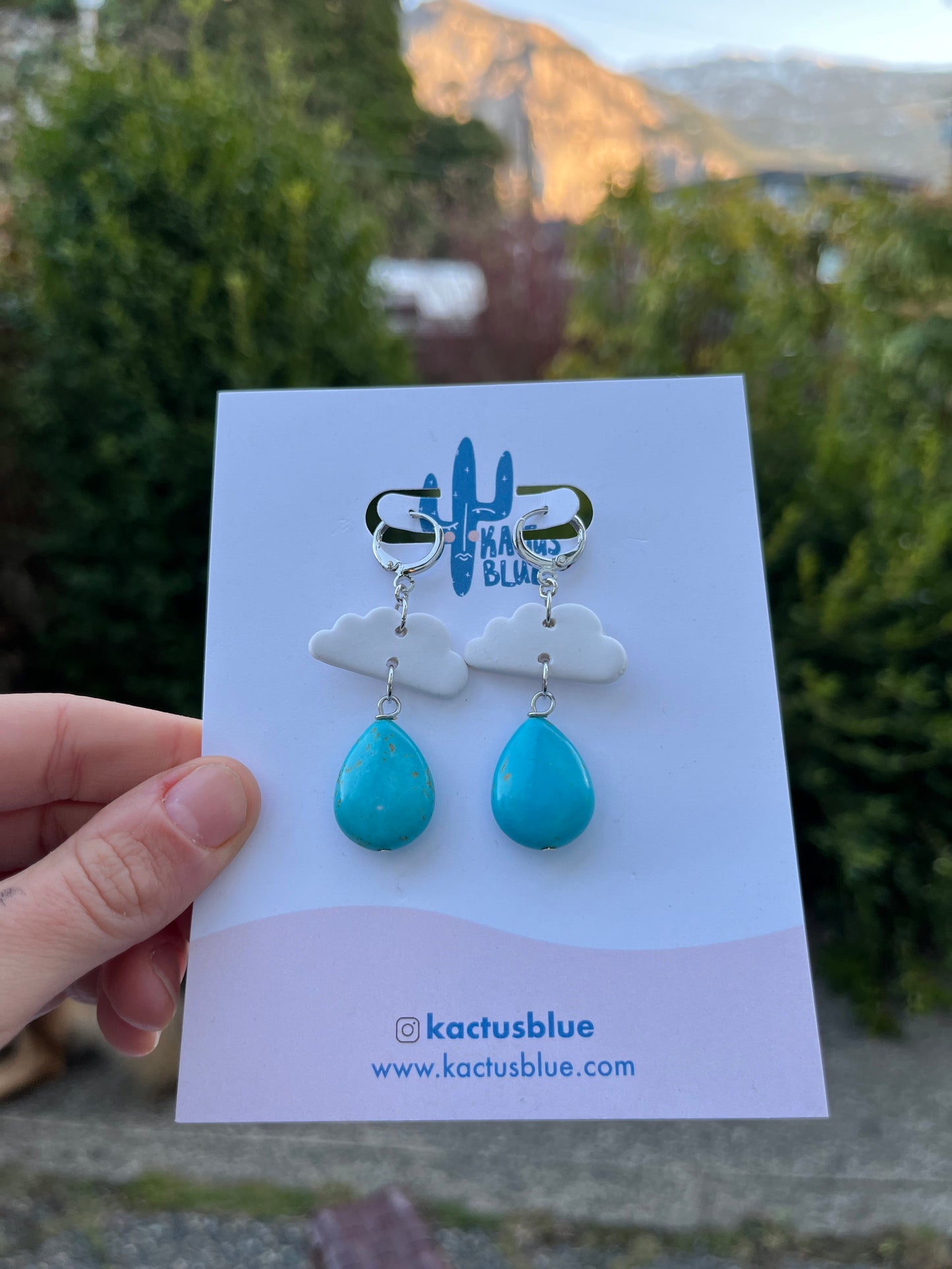 Turquoise rain drop