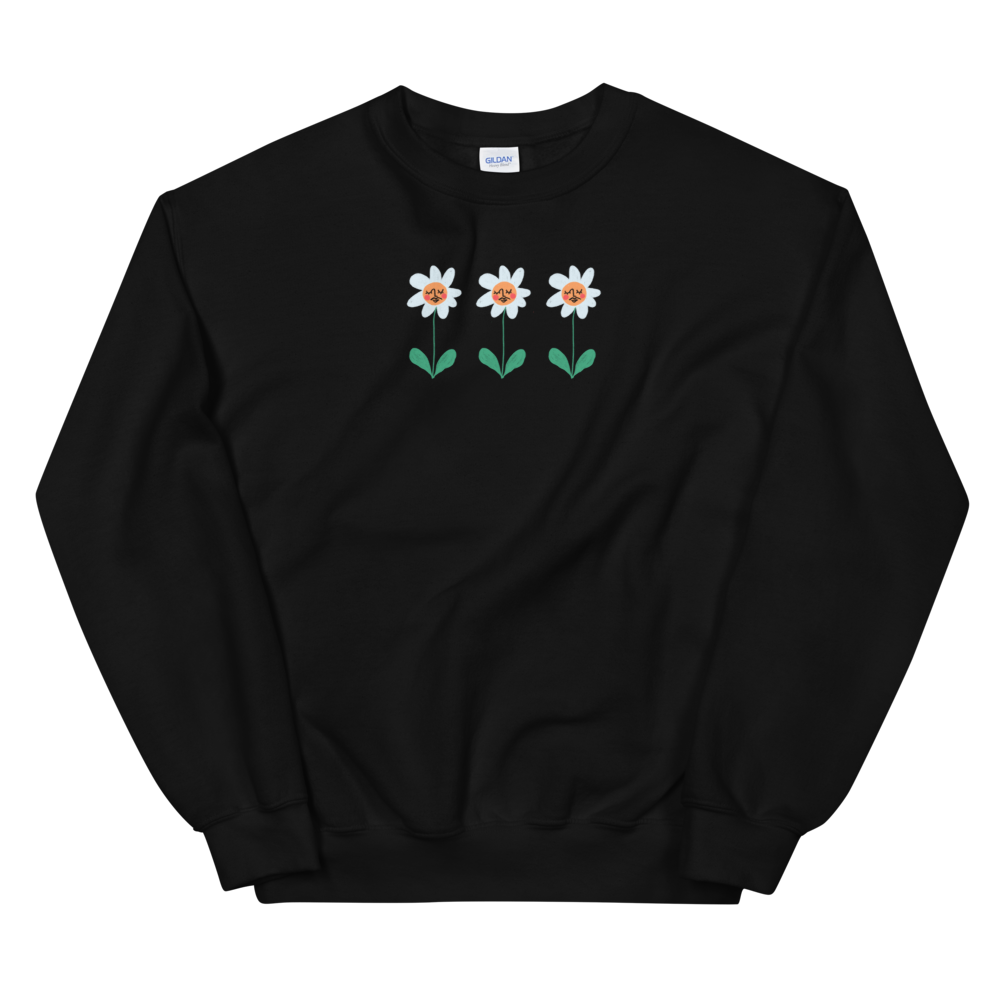 Unisex Sweatshirt with Flower Buds