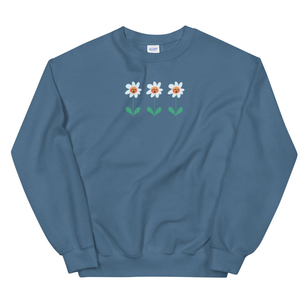 Unisex Sweatshirt with Flower Buds