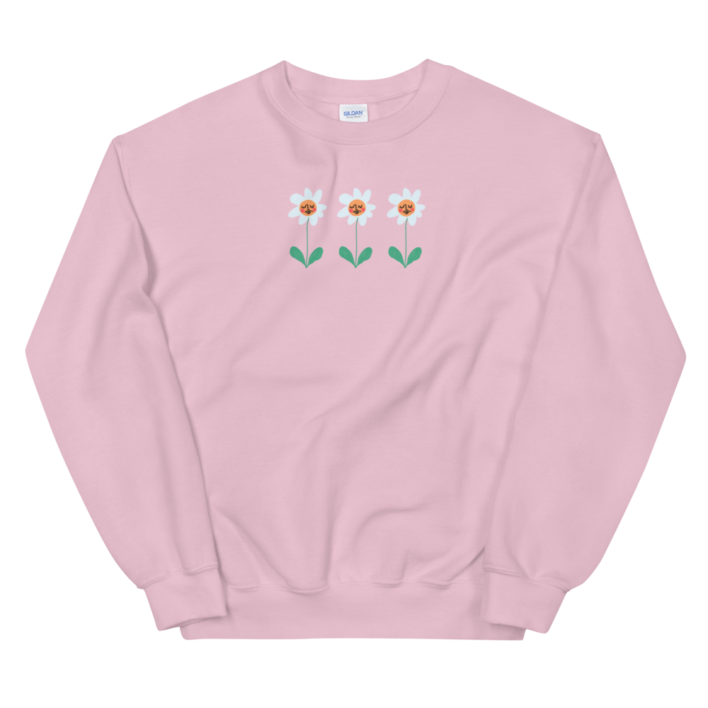 Unisex Sweatshirt with Flower Buds
