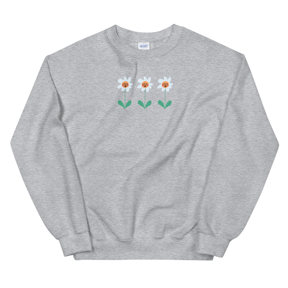 Unisex Sweatshirt with Flower Buds