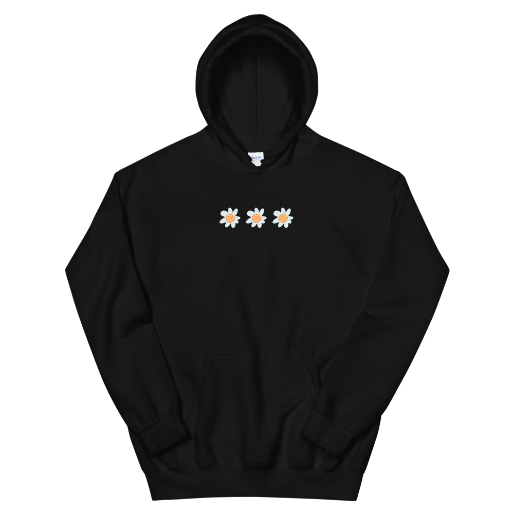 Hoodie with 3 flowers