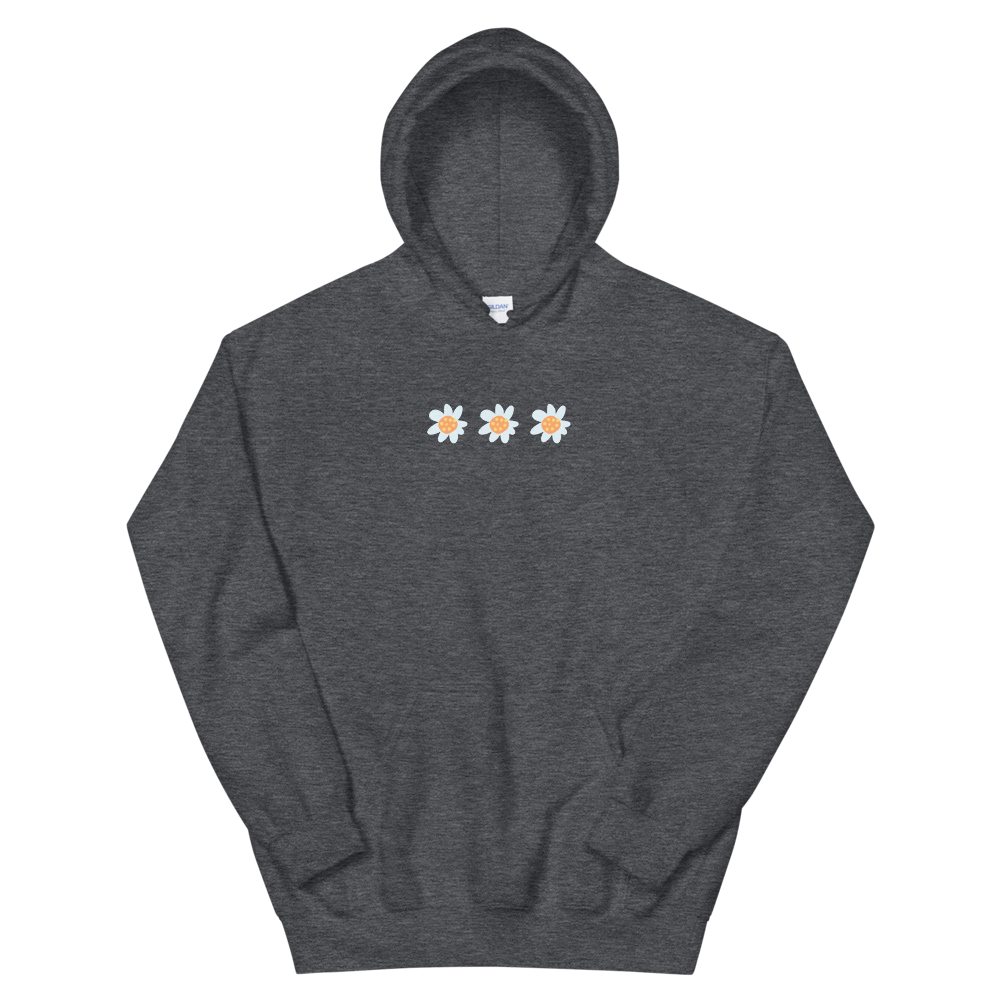 Hoodie with 3 flowers