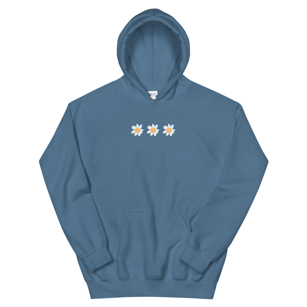 Hoodie with 3 flowers