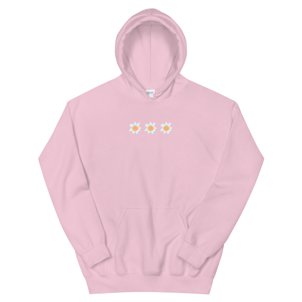 Hoodie with 3 flowers