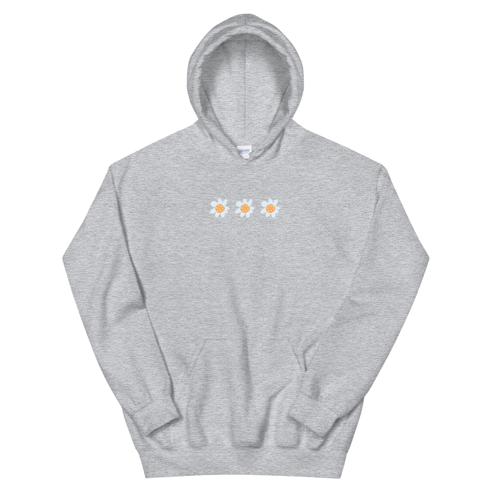 Hoodie with 3 flowers