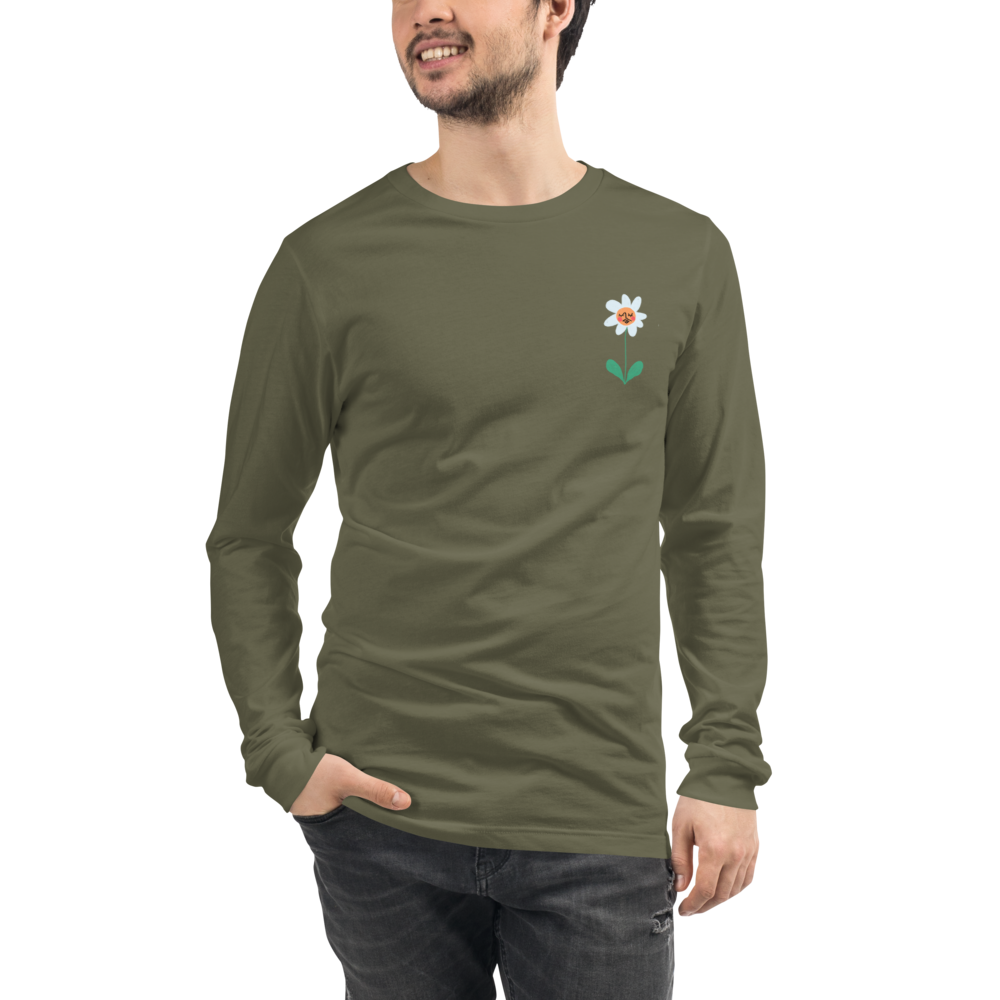 Unisex Long Sleeve Tee with 3 Buds