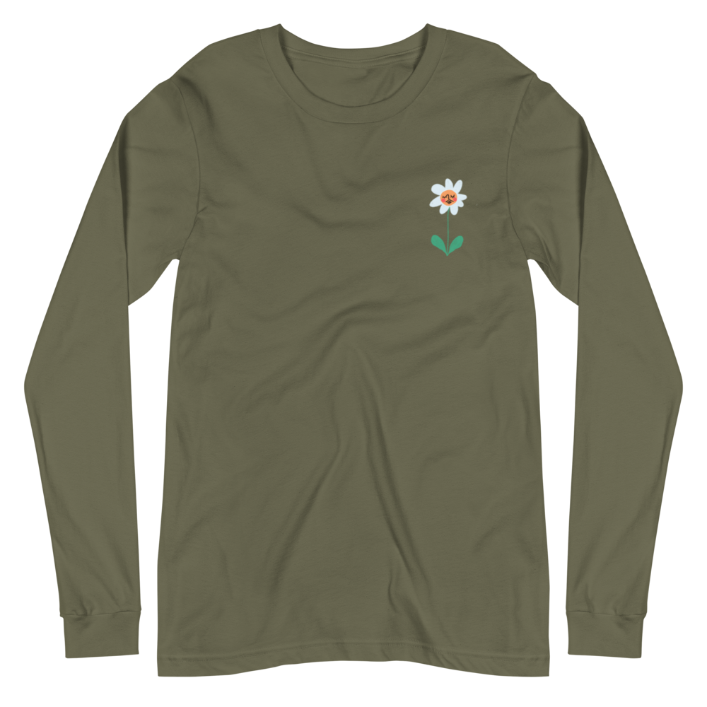 Unisex Long Sleeve Tee with 3 Buds