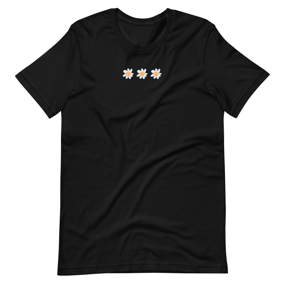 Short-Sleeve Unisex T-Shirt with 3 Flowers