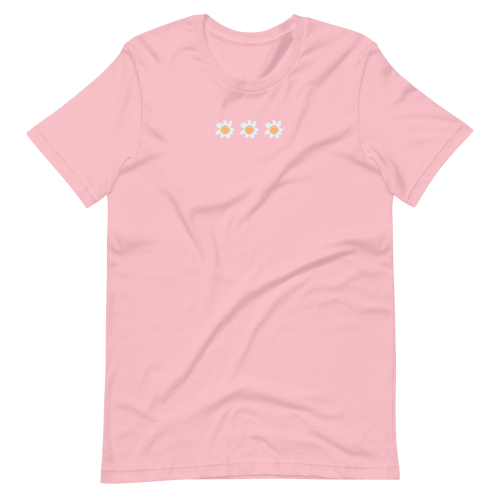 Short-Sleeve Unisex T-Shirt with 3 Flowers