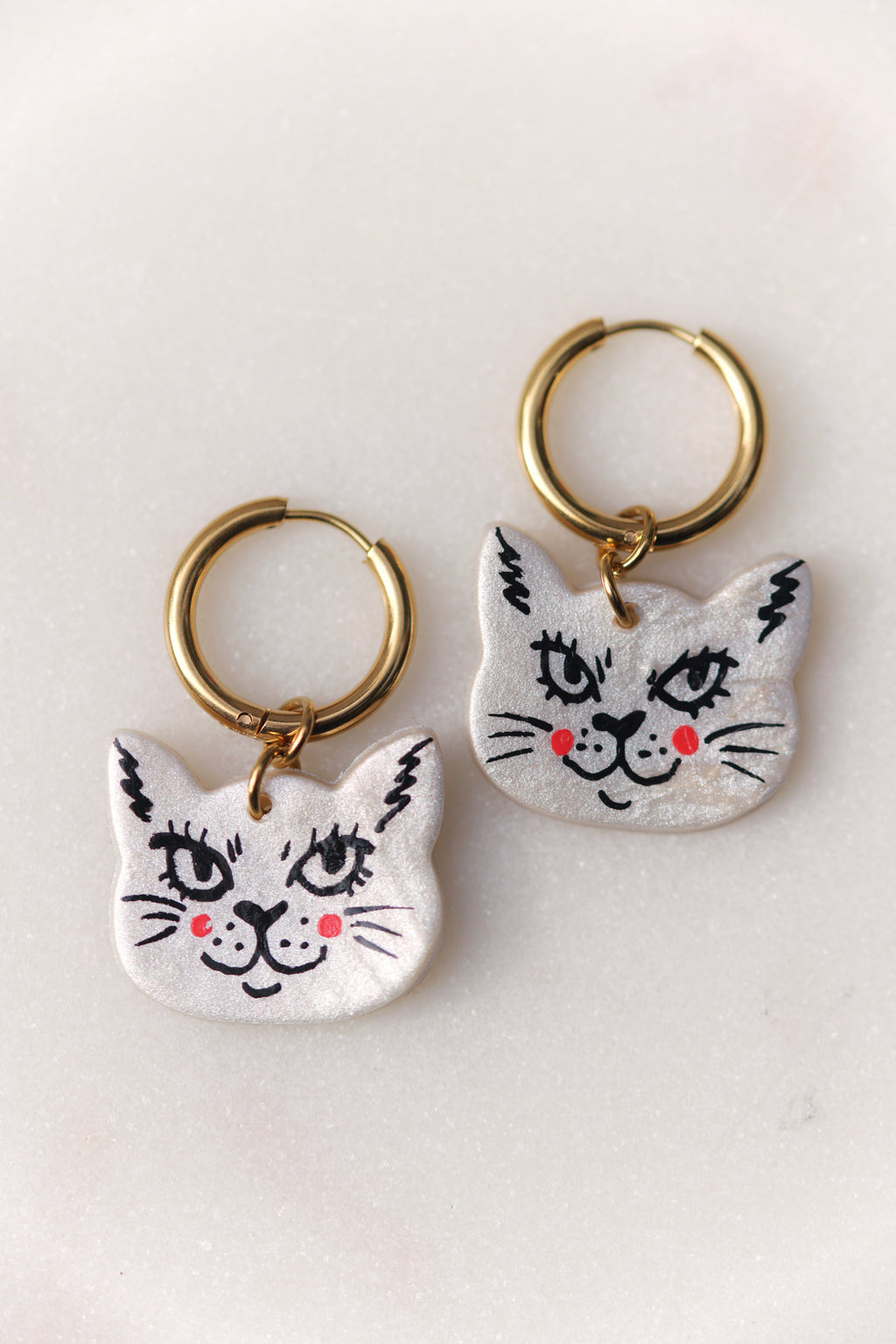 Kitty Cat Charm Earrings