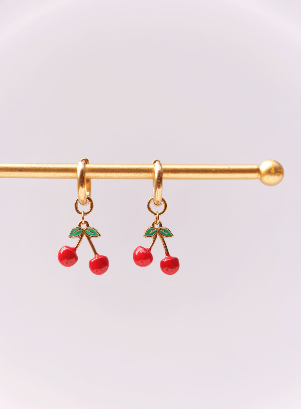 Cherry Charm Hoops