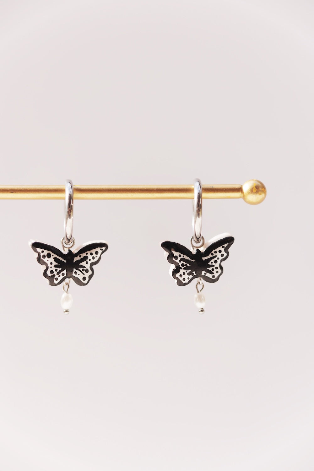 Butterfly Charm Hoops