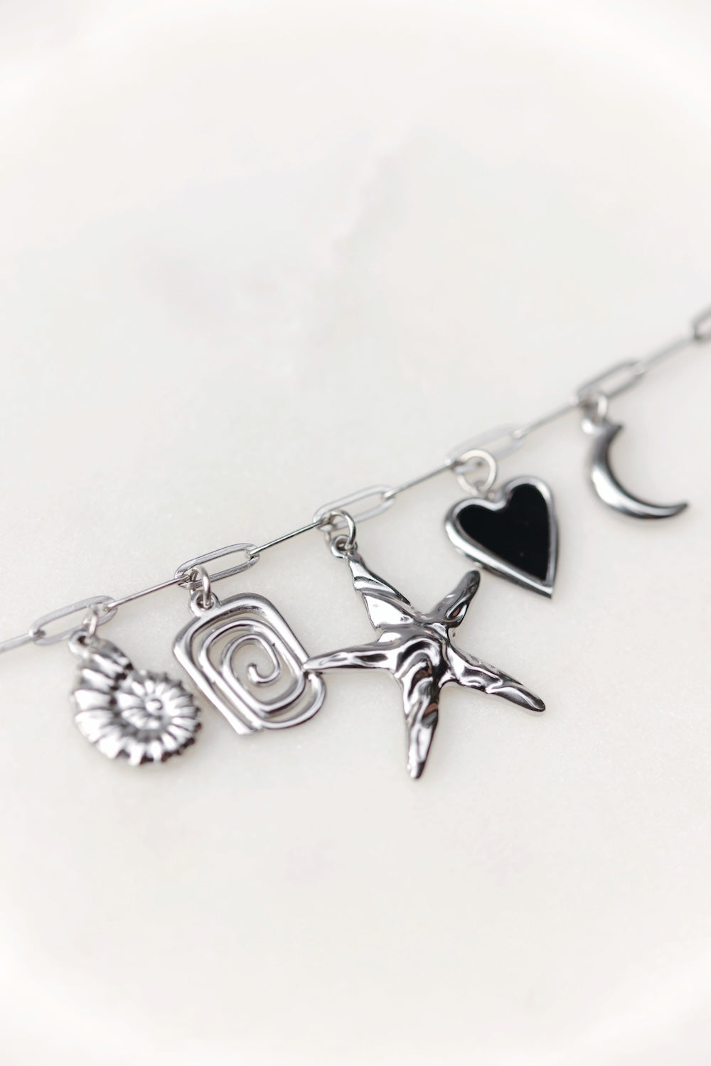 Obsidian Heart Charm Necklace