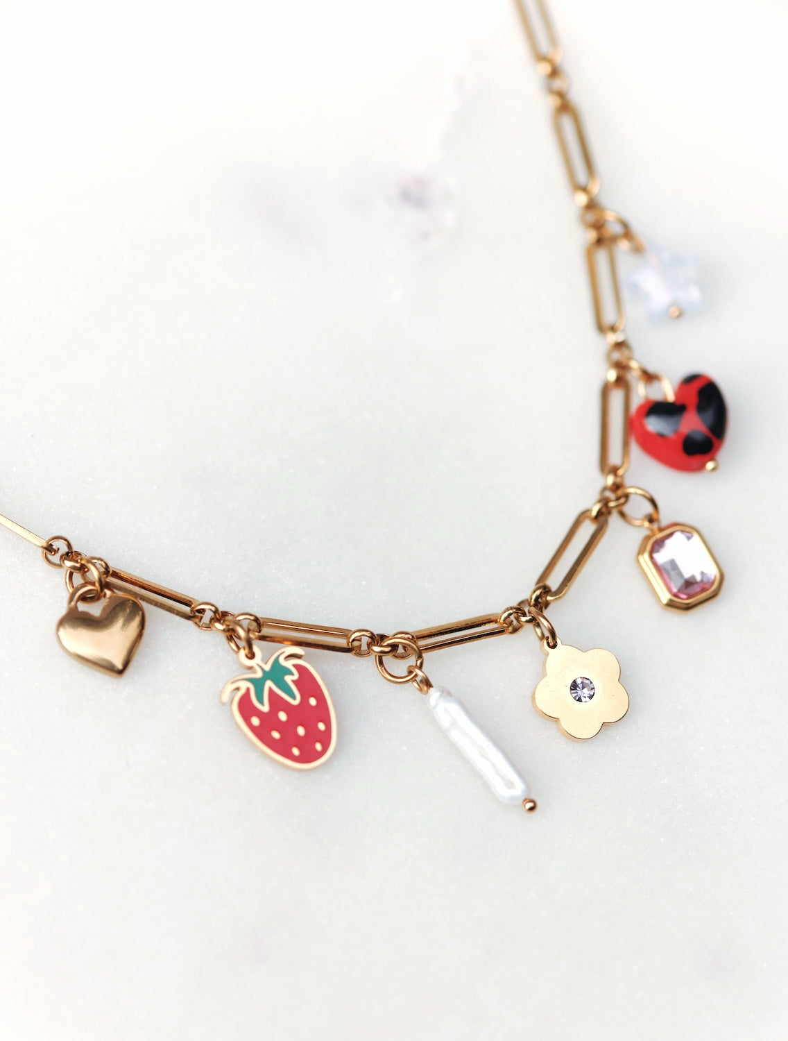 Find Me In The Flowers Charm Necklace