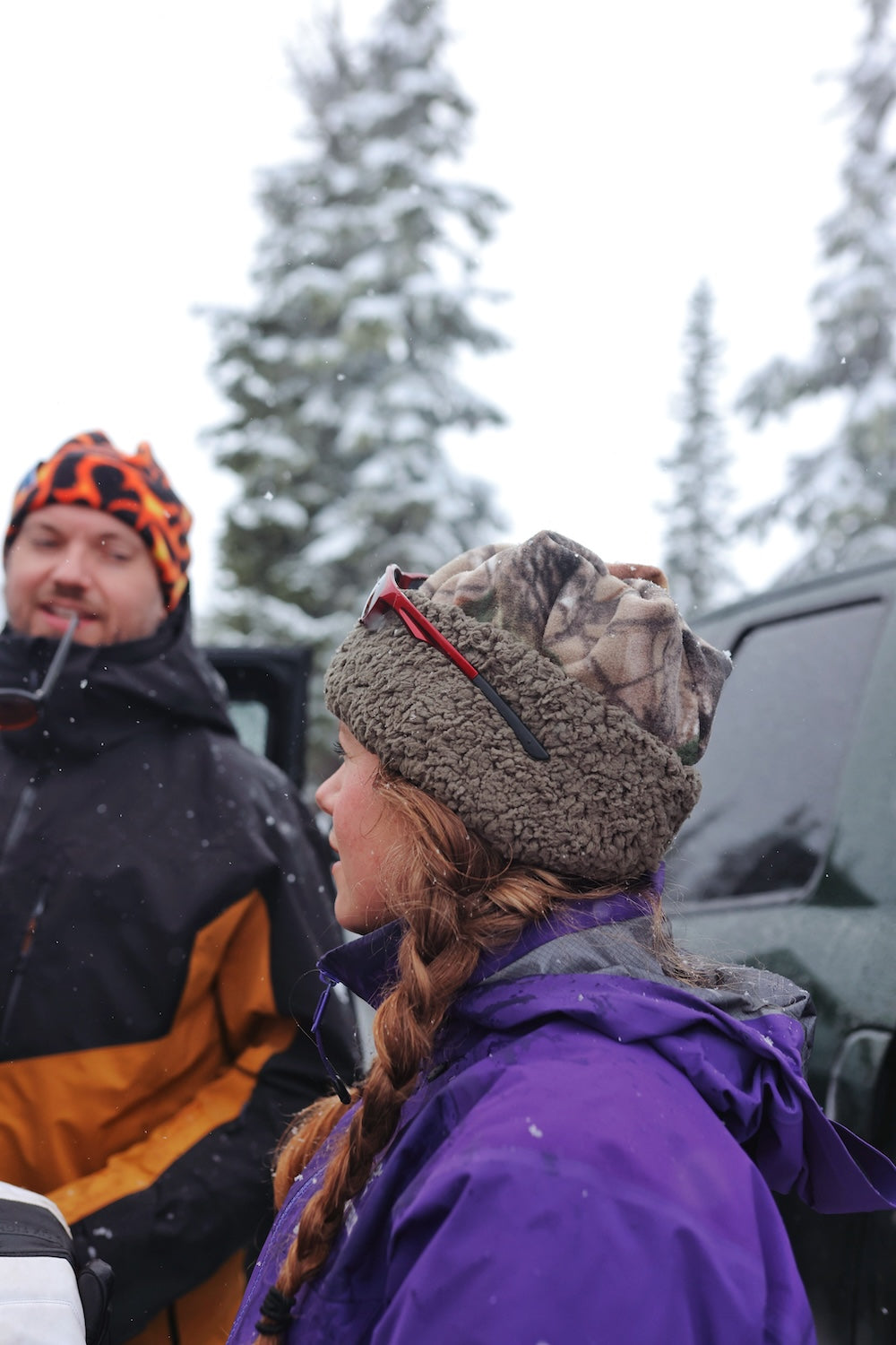 Camo w Olive Sherpa Cuff