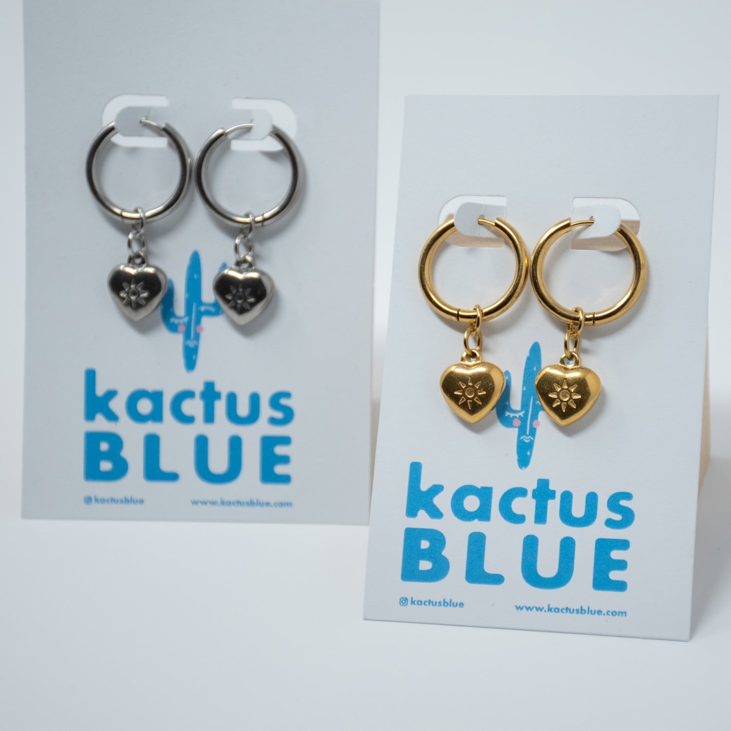 Bursting Heart Charm Hoops