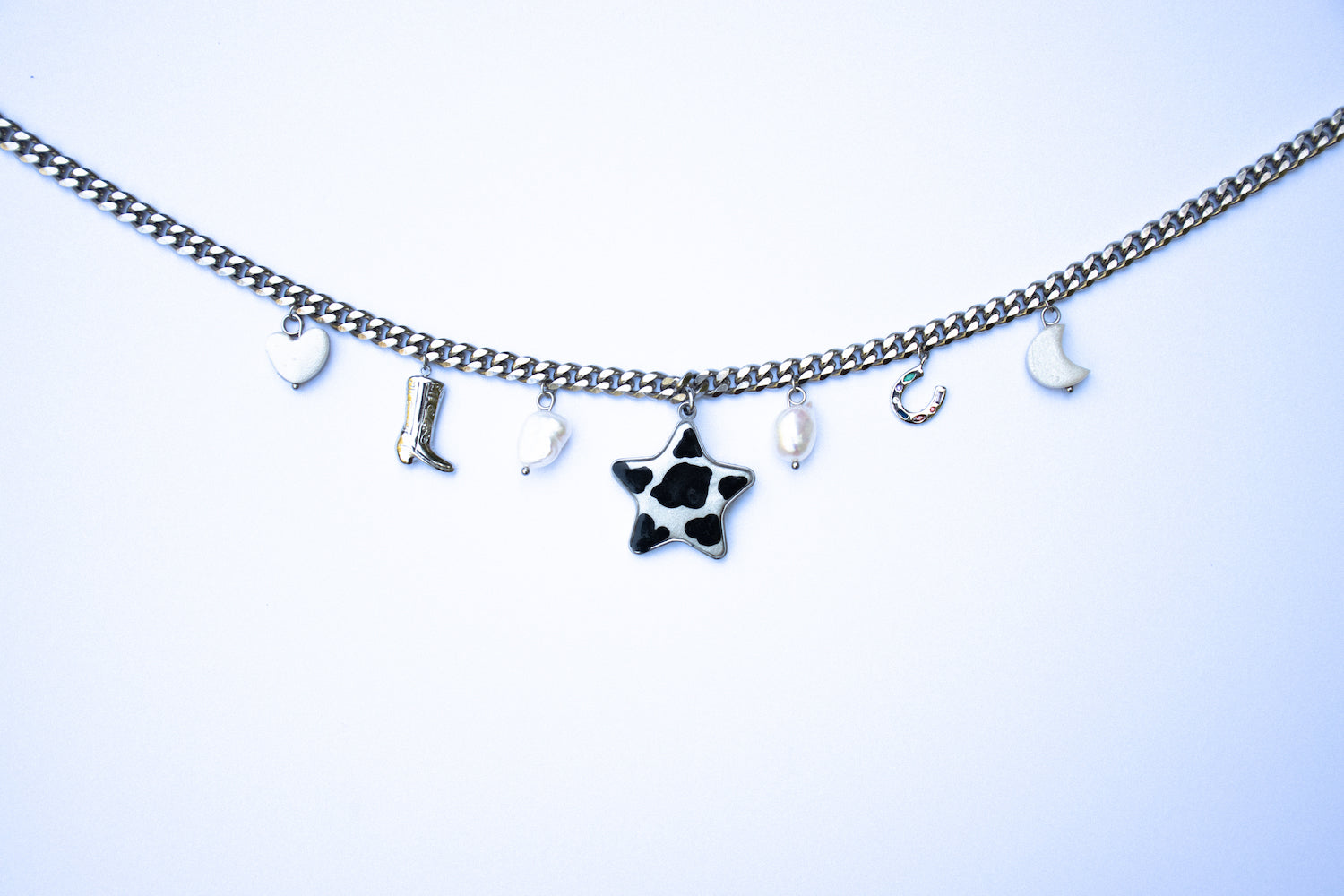 Silver Badie Charm Necklace
