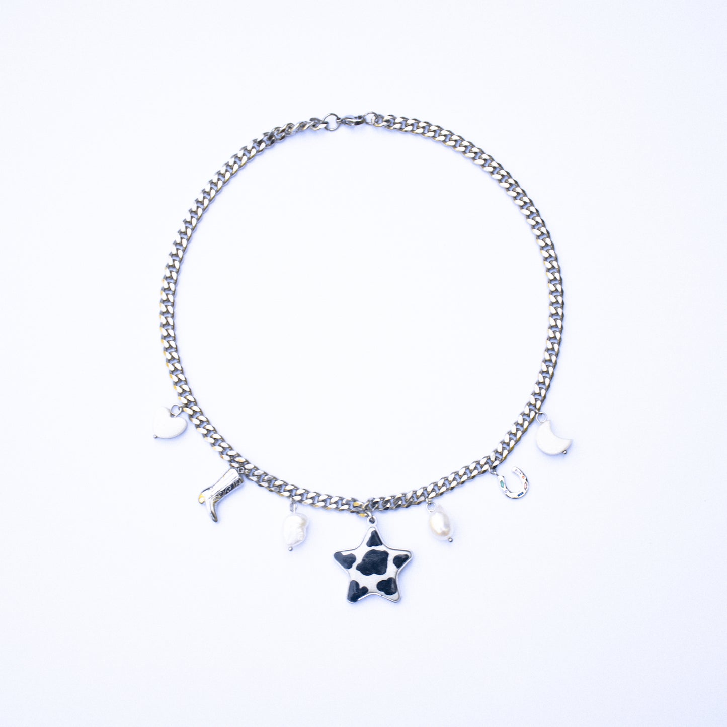 Silver Badie Charm Necklace