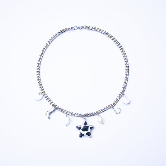 Silver Badie Charm Necklace