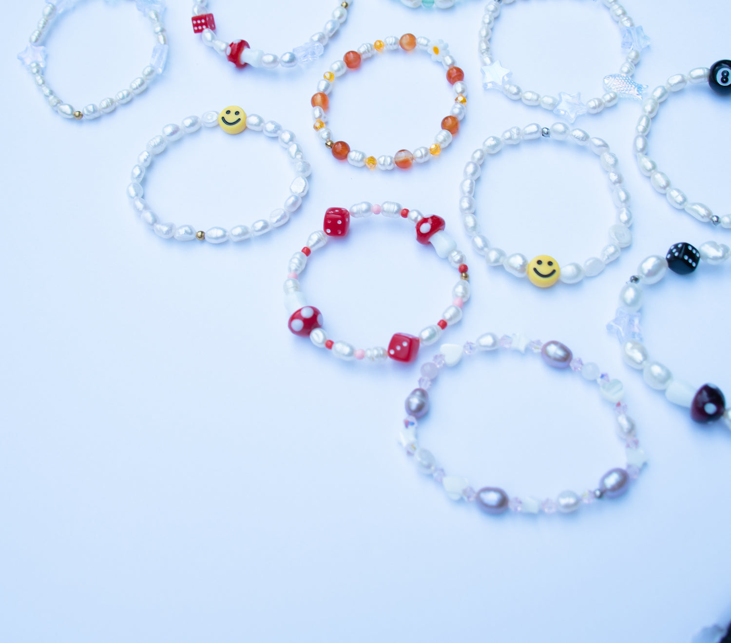 Smiley Face Pearl Bracelet