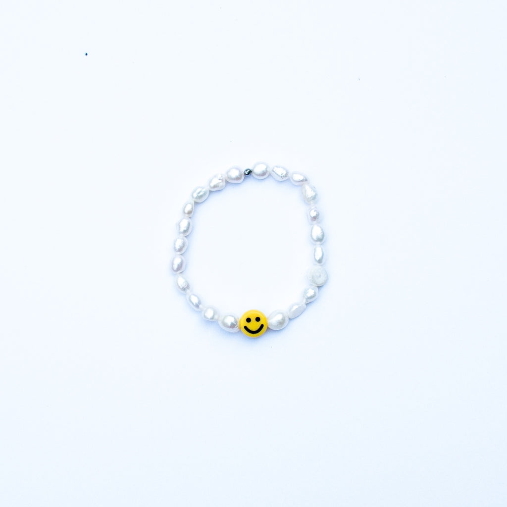 Smiley Face Pearl Bracelet