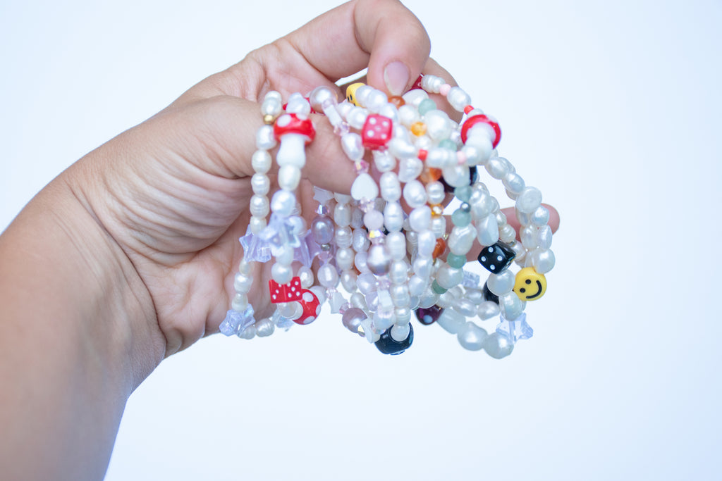 Smiley Face Pearl Bracelet