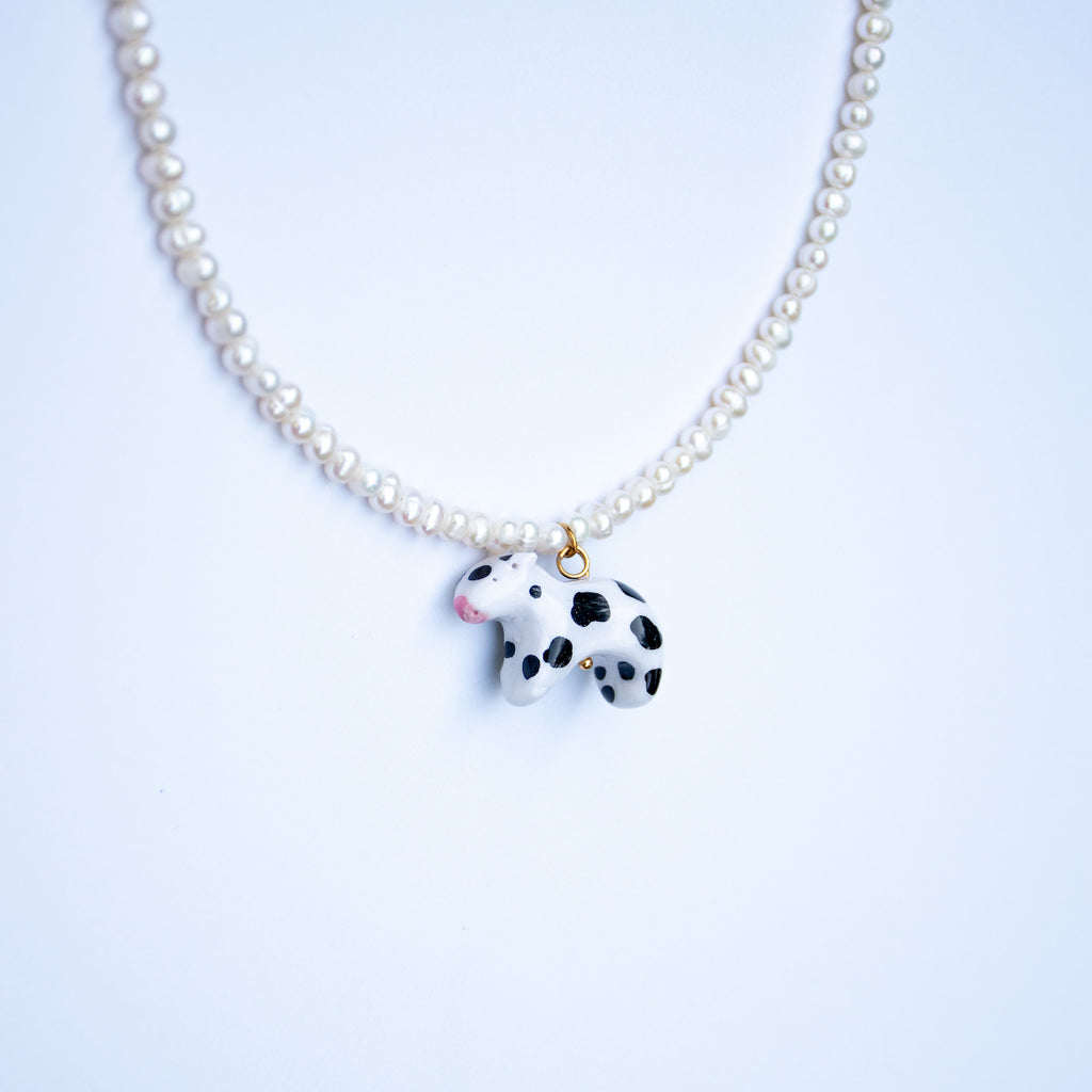 Cow Gal Pearl Necklace