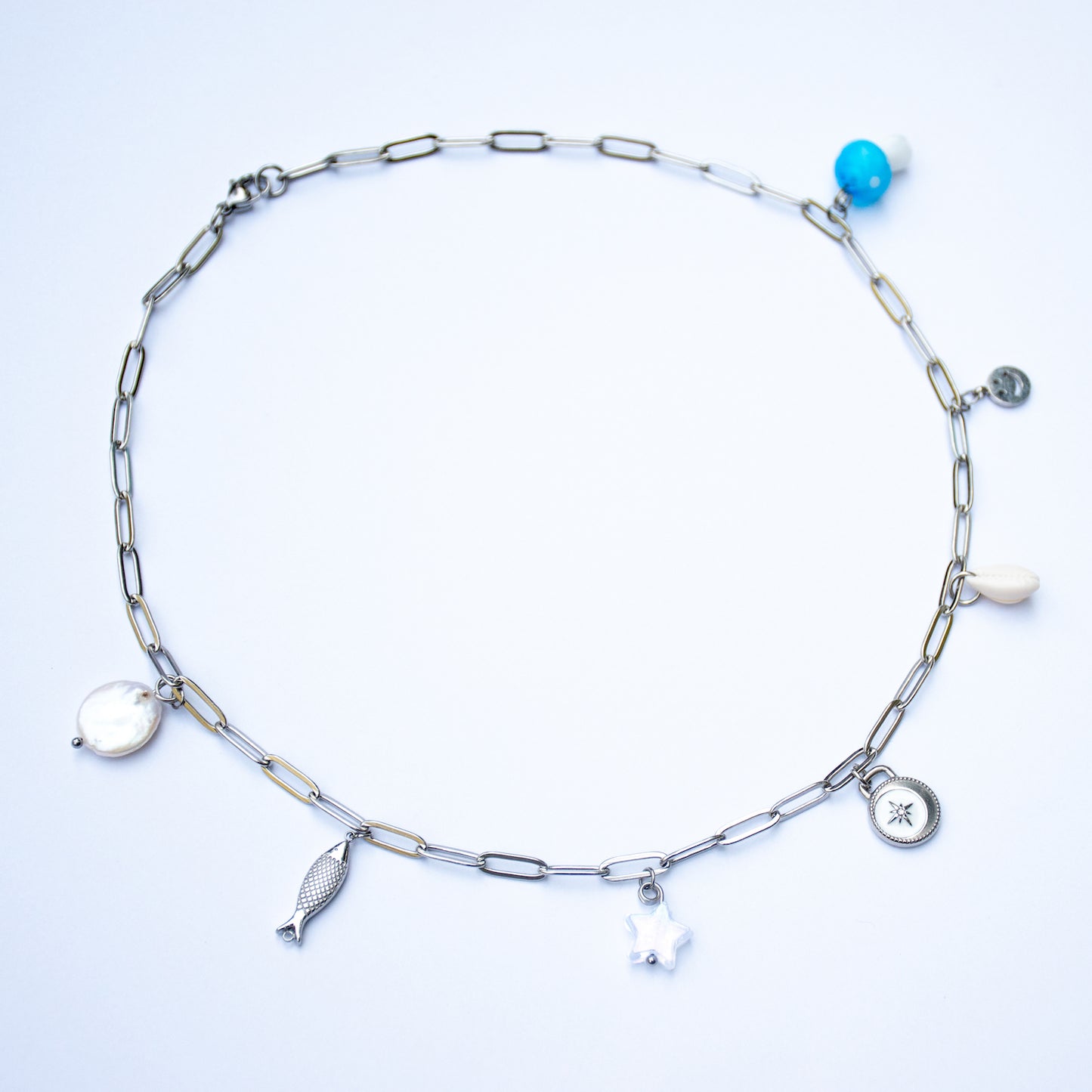 Ocean Blue Charm Necklace