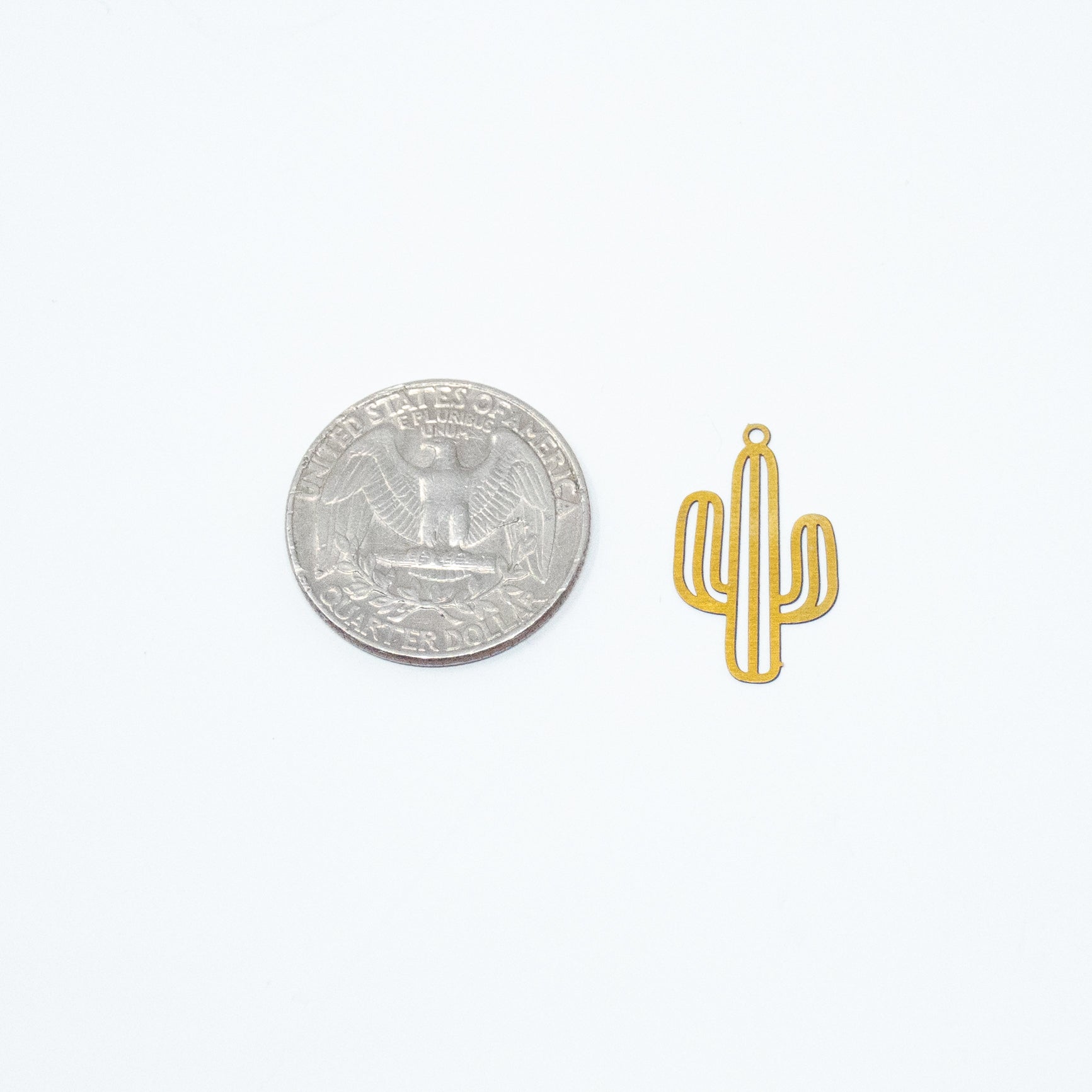 Gold Cacti Charm