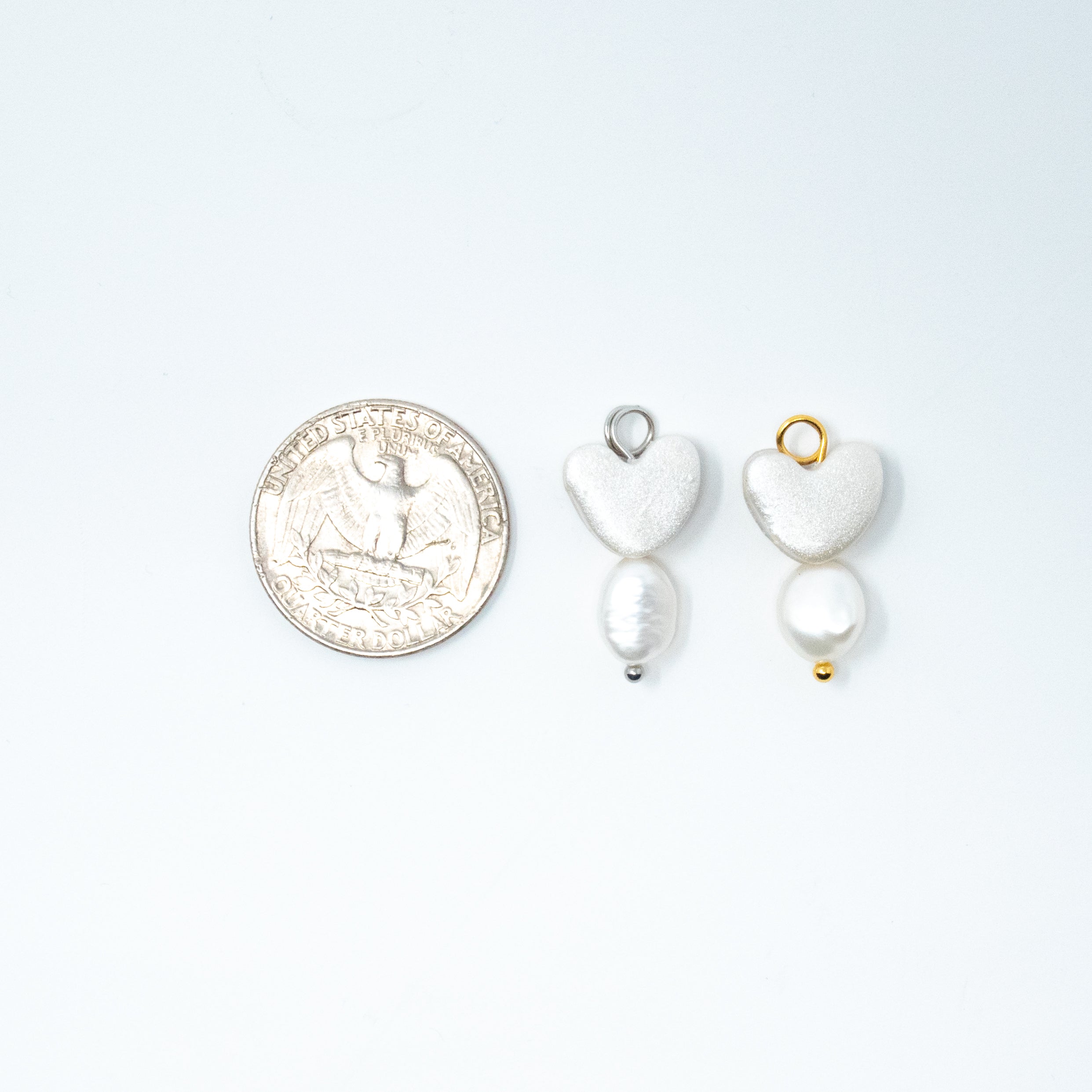 Silver Pearl Drop Charm