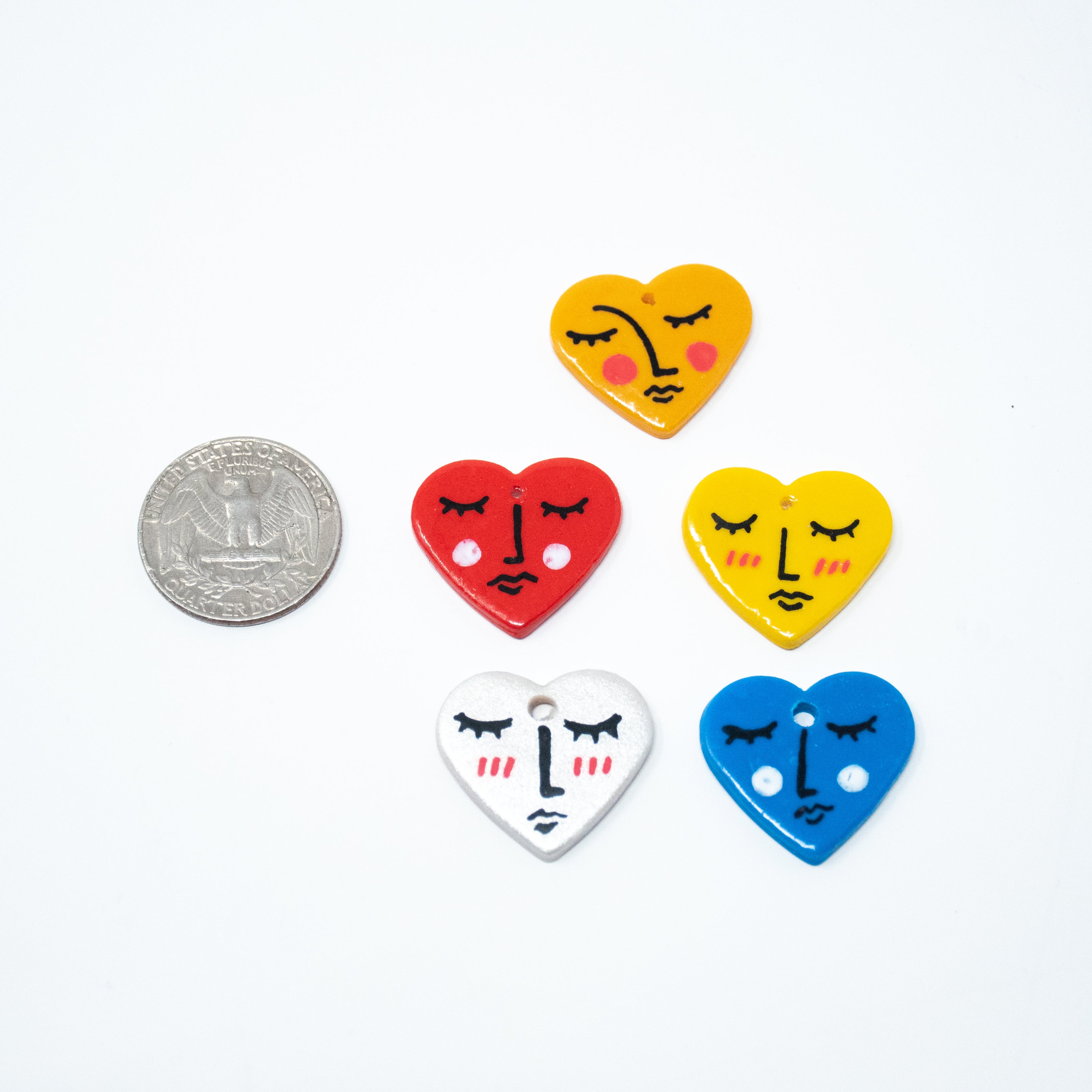 Heart Face Charms
