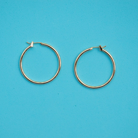 Gold Plated Brass Hoop