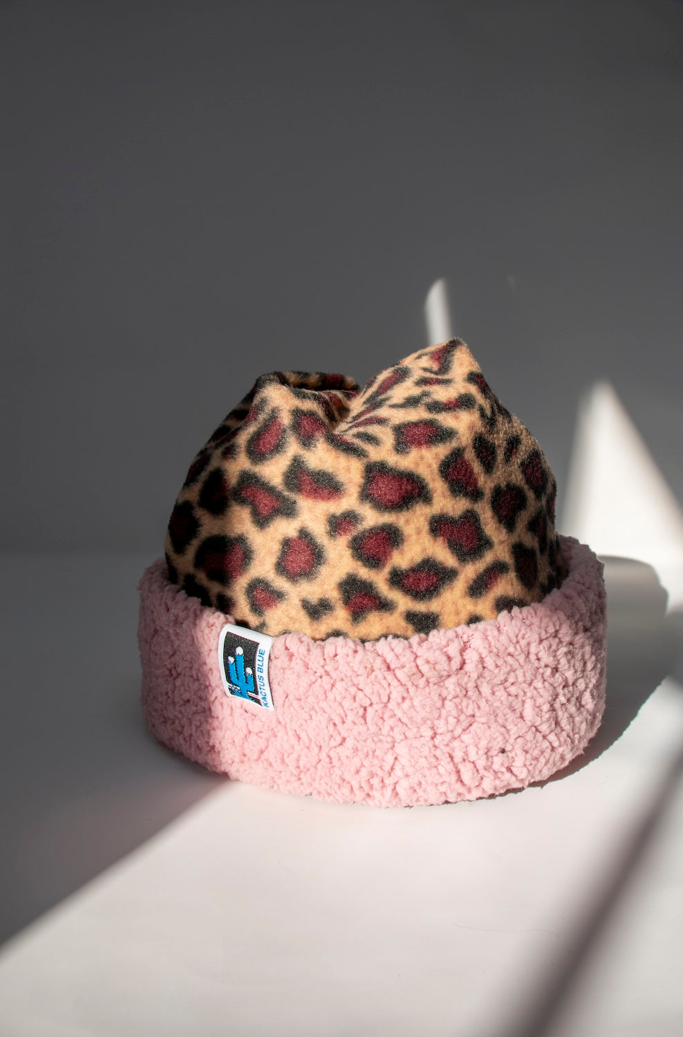 Cheetah w Pink Sherpa Cuff