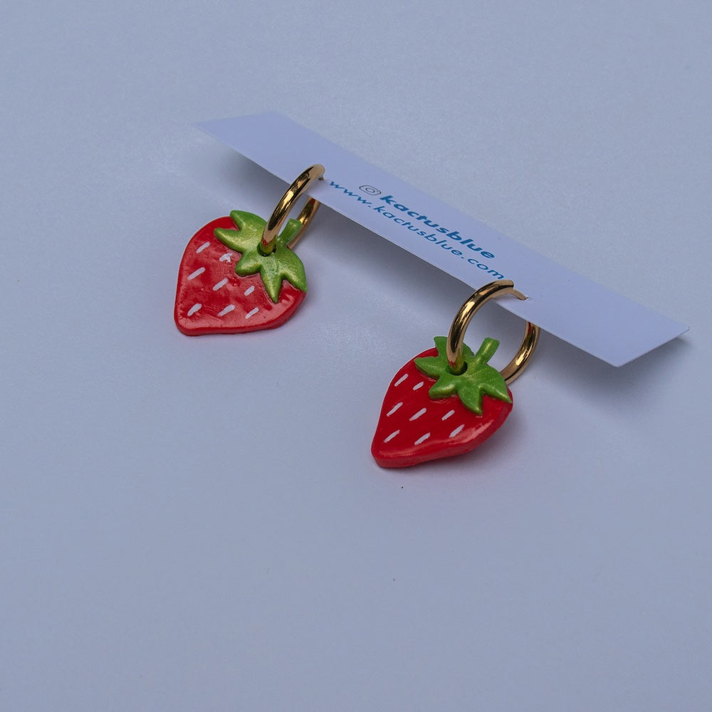 Strawberry Charm Earrings