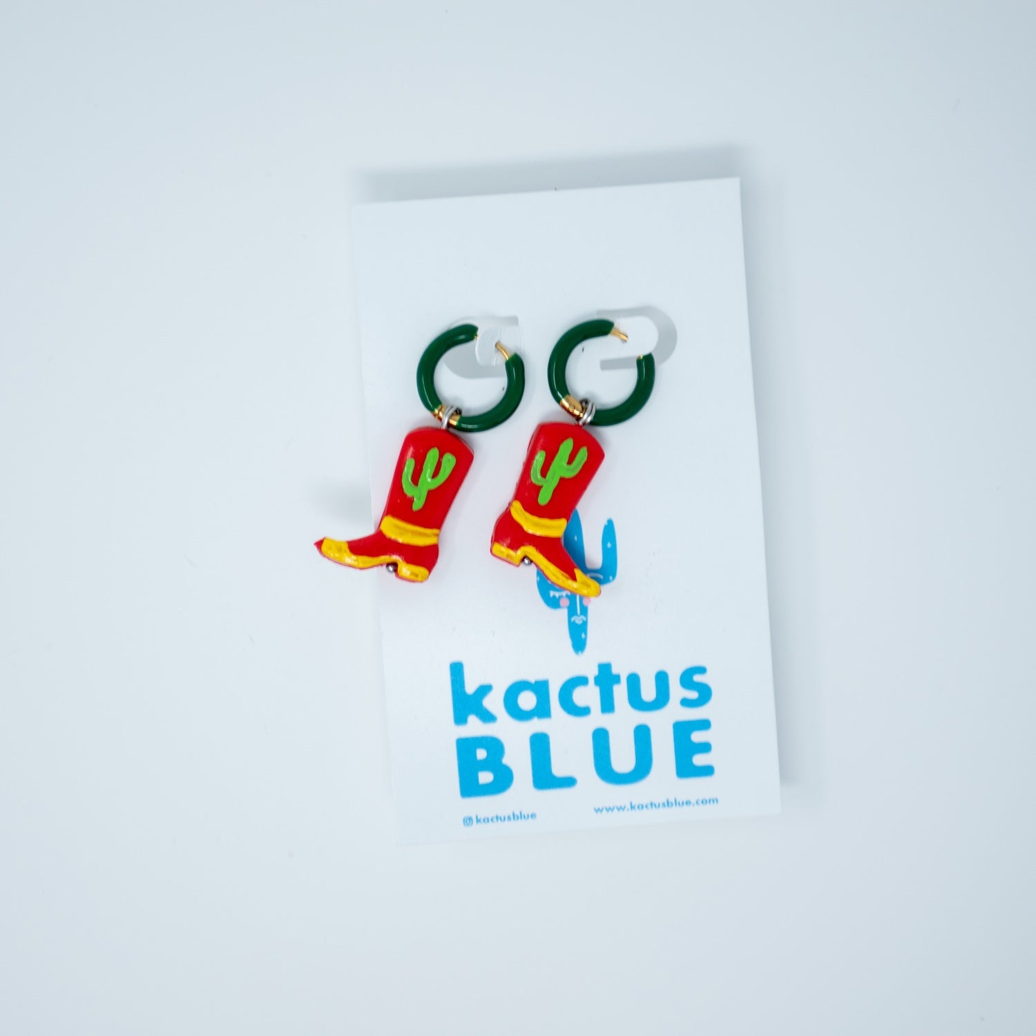 Cowboys & Cacti Charm Enamel Hoops