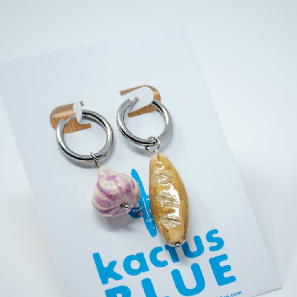 Garlic Bread Charm Hoops