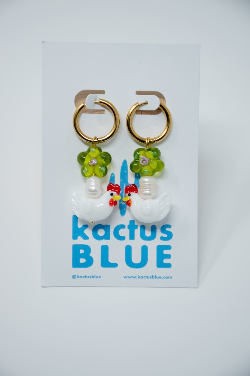 Chicken Little Charm Hoops